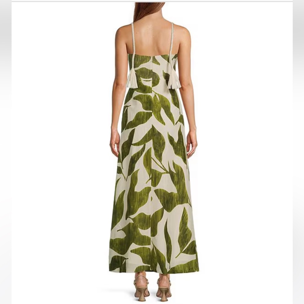 NWT Antonio Melani x M.G. Style Finley Linen Blend Sweetheart Neck Maxi Dress - Picture 12 of 16